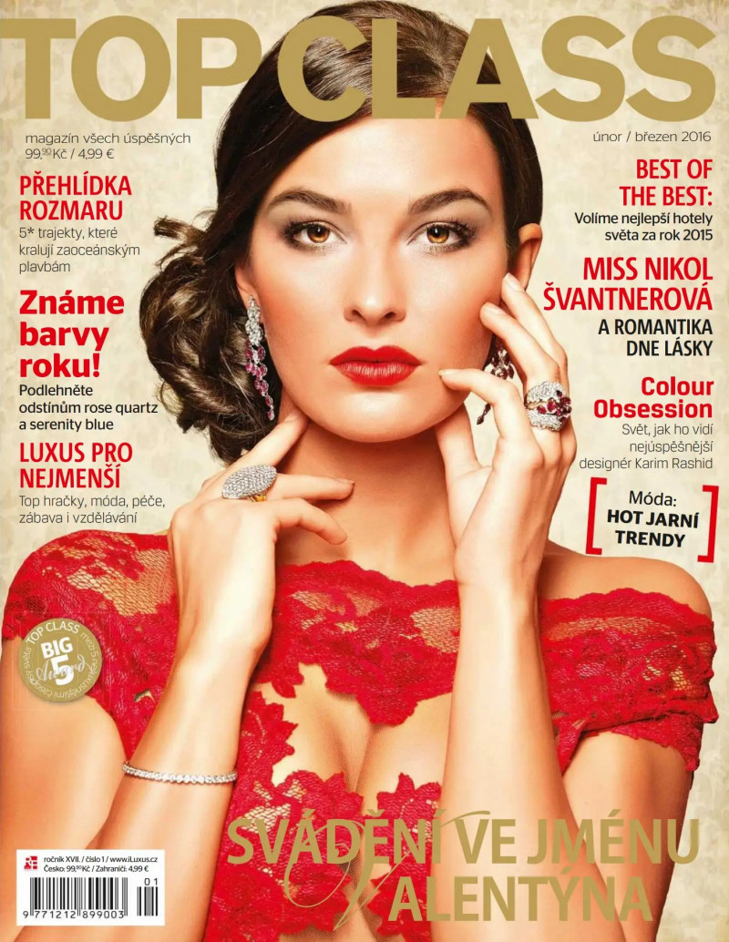 Nikol Svantnerova featured on the Top Class cover from February 2016