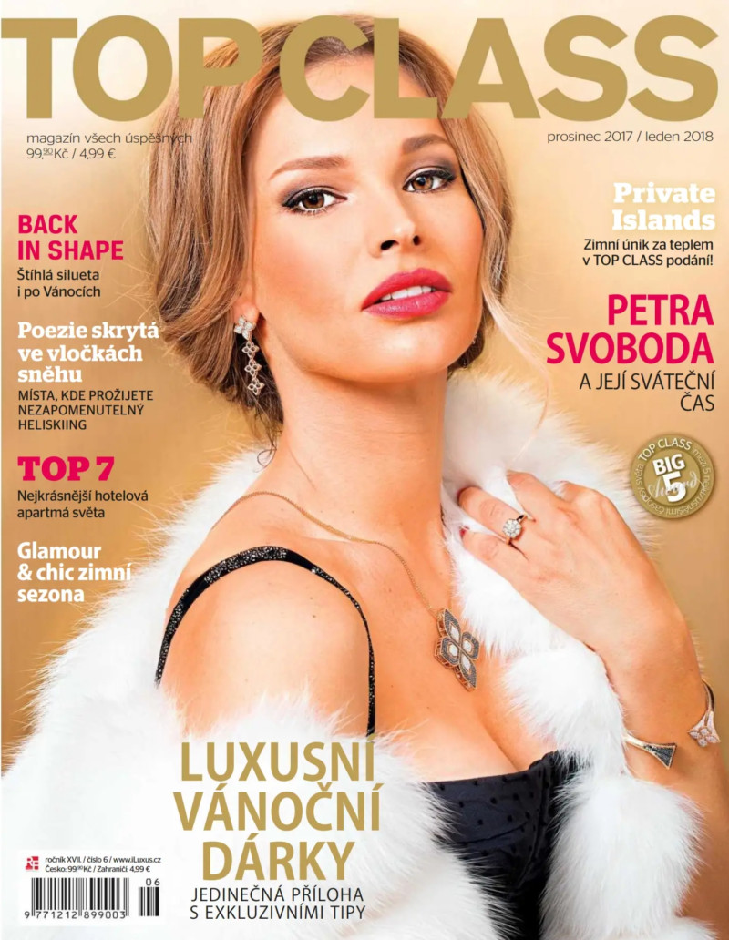 Petra Svoboda featured on the Top Class cover from December 2017