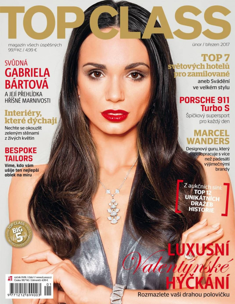 Gabriela Bartova featured on the Top Class cover from February 2017