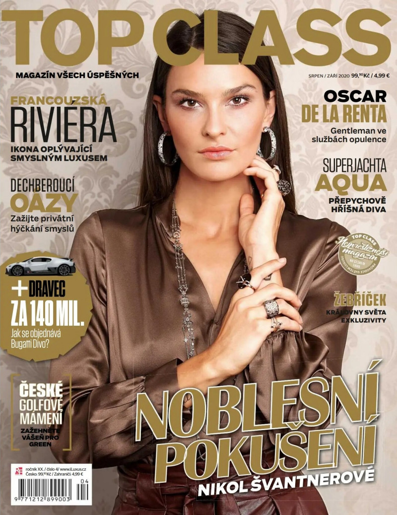 Nikol Svantnerova featured on the Top Class cover from August 2020