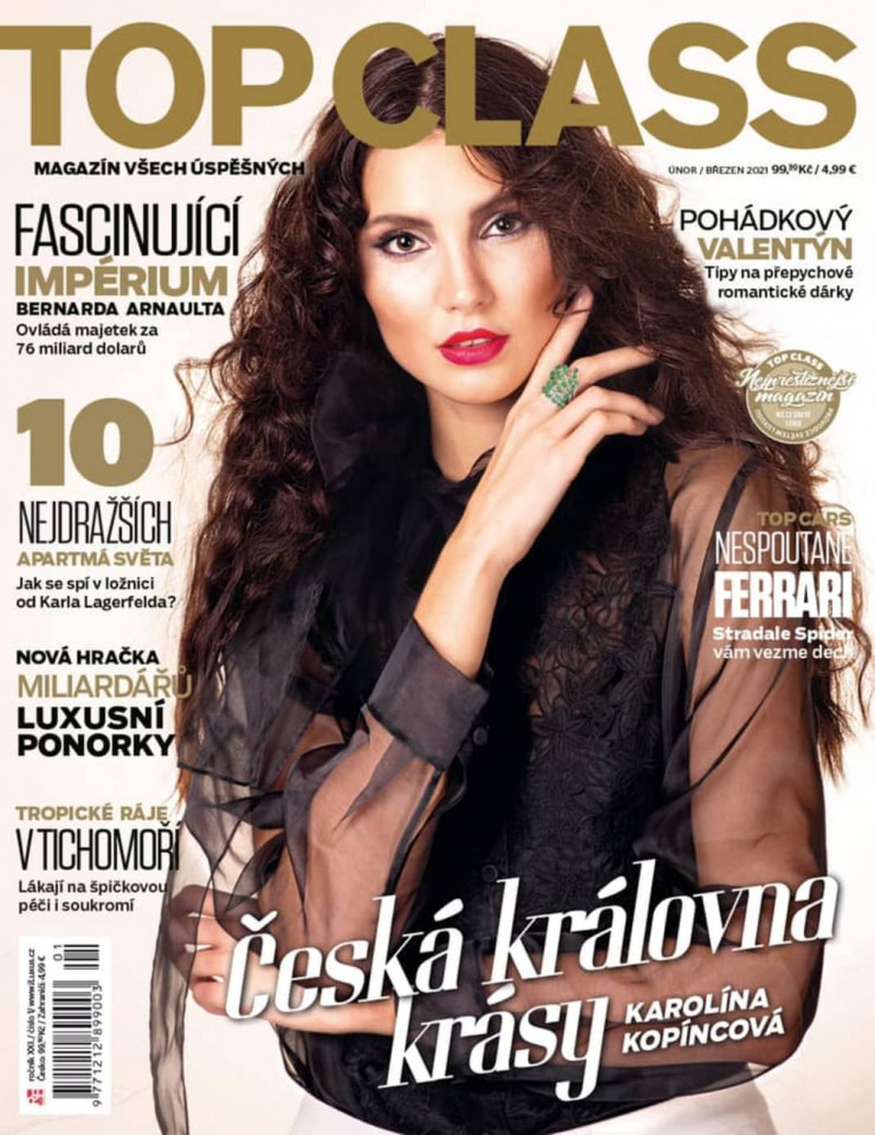 Karolina Kopincova featured on the Top Class cover from February 2021