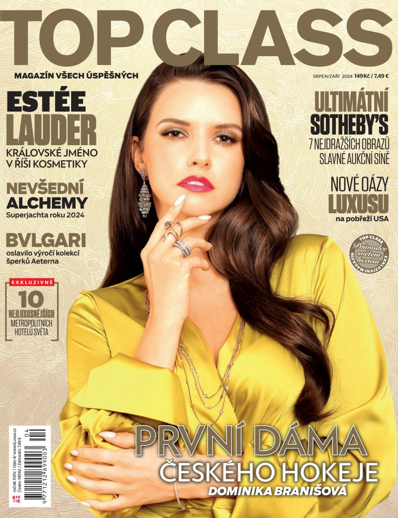 Dominika Branisova featured on the Top Class cover from August 2024