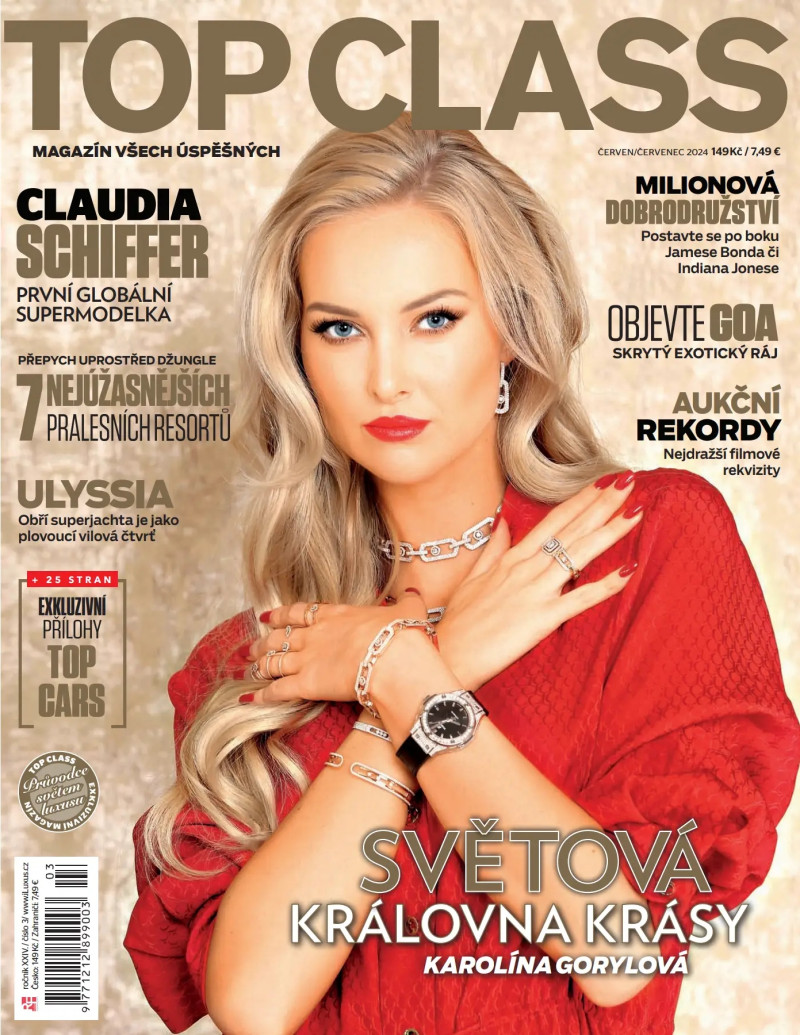 Karolina Gorylova featured on the Top Class cover from June 2024