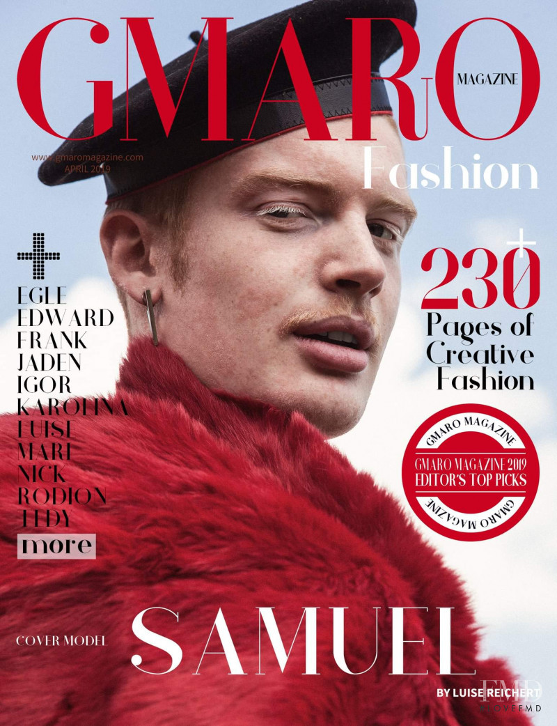 Samuel featured on the Gmaro Magazine cover from April 2019