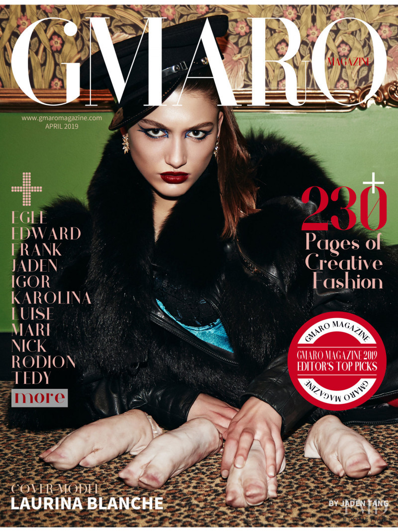 Laurina Blanche featured on the Gmaro Magazine cover from April 2019