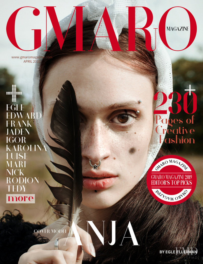 Anja featured on the Gmaro Magazine cover from April 2019