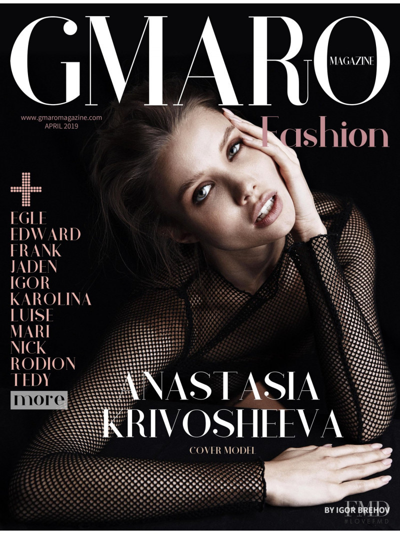 Anastasia Krivosheeva featured on the Gmaro Magazine cover from April 2019