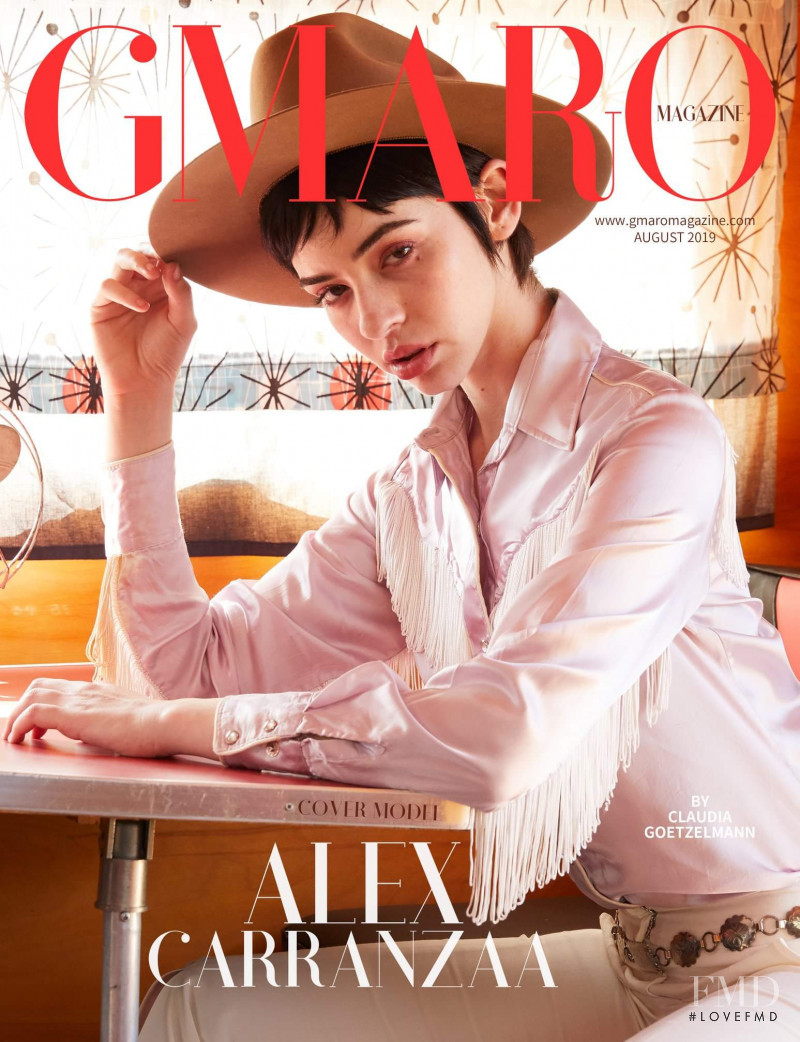 Alex Carranzaa featured on the Gmaro Magazine cover from August 2019