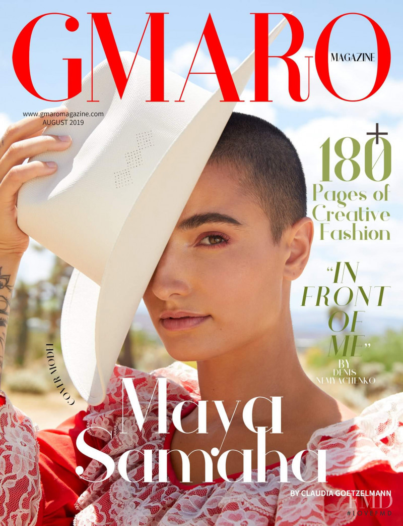 Maya Samaha featured on the Gmaro Magazine cover from August 2019