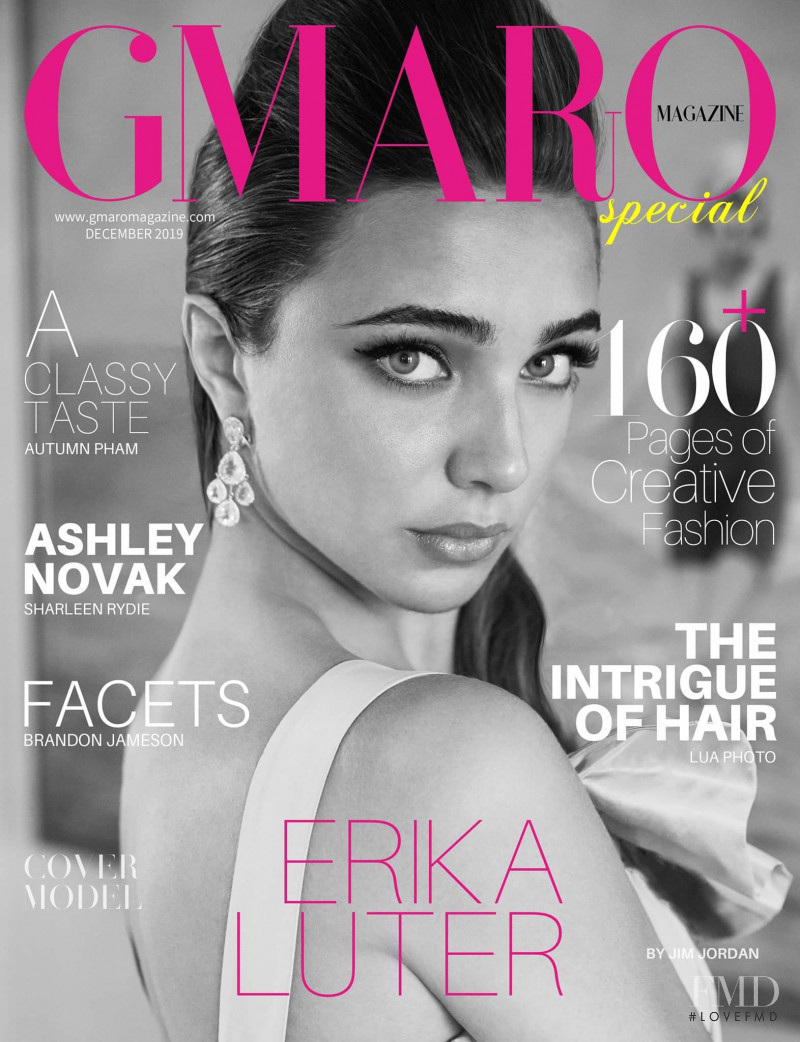 Erika Luter featured on the Gmaro Magazine cover from December 2019