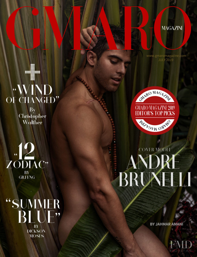 Andre Brunelli featured on the Gmaro Magazine cover from July 2019