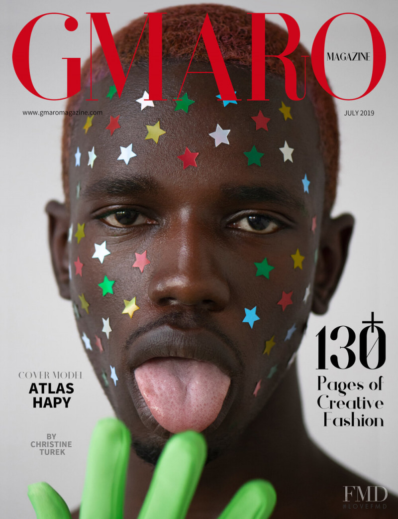 Atlas Hapy featured on the Gmaro Magazine cover from July 2019