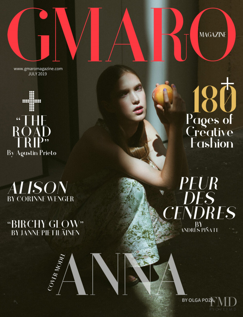 Anna Panisova featured on the Gmaro Magazine cover from July 2019