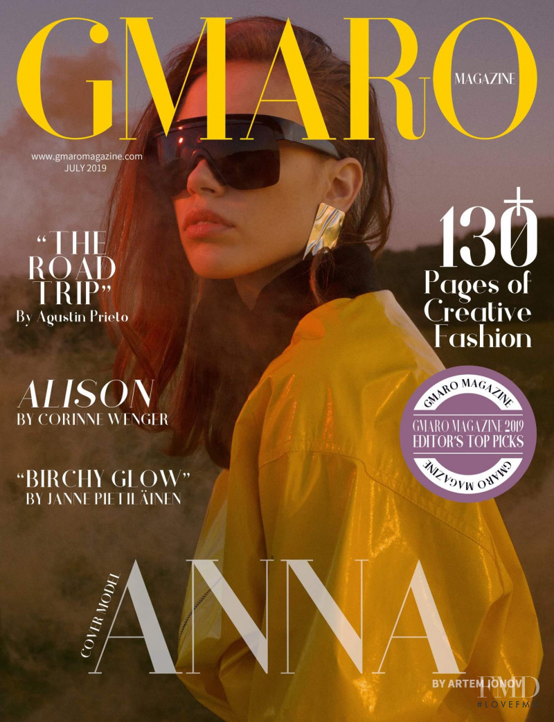 Anna featured on the Gmaro Magazine cover from July 2019