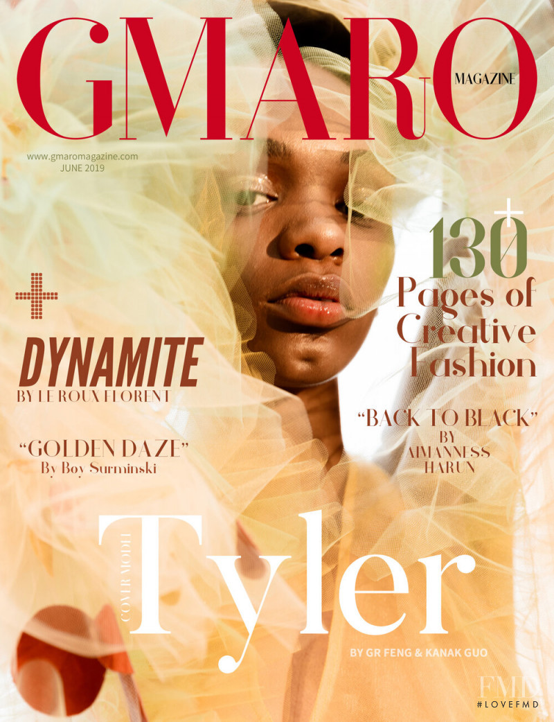 Tyler Barrett featured on the Gmaro Magazine cover from June 2019