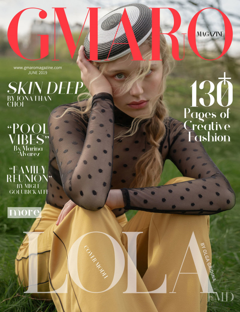 Lola McAuley featured on the Gmaro Magazine cover from June 2019