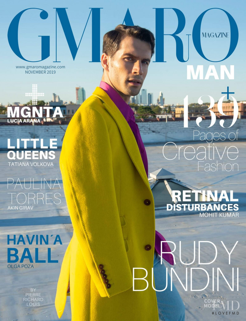 Rudy Bundini featured on the Gmaro Magazine cover from November 2019