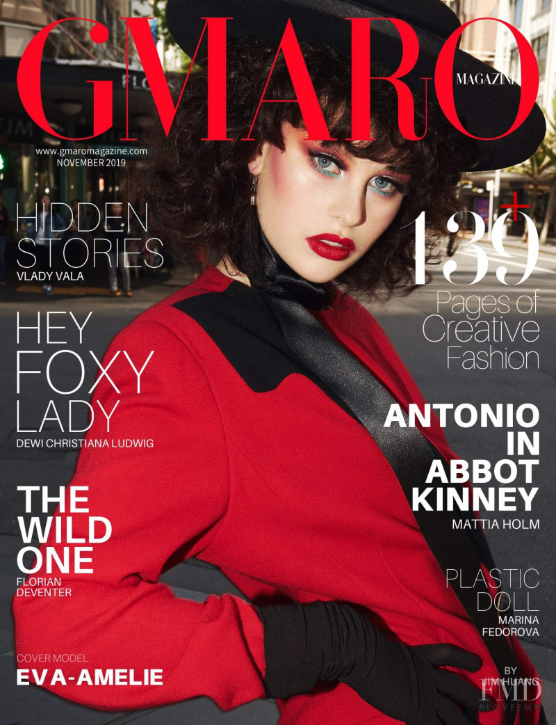 Eva-Amelie White featured on the Gmaro Magazine cover from November 2019
