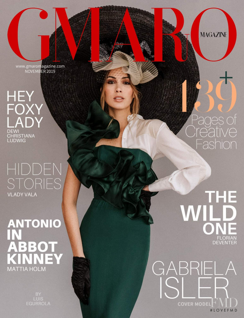 Gabriela Isler featured on the Gmaro Magazine cover from November 2019