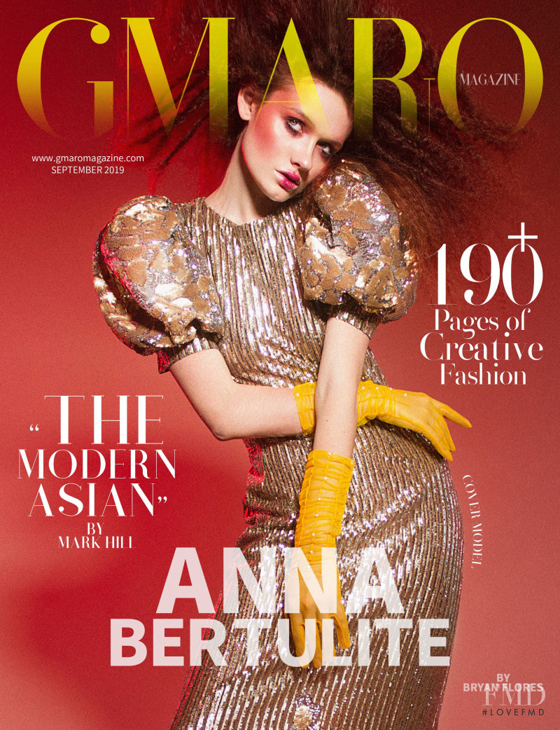 Anna Bertulite featured on the Gmaro Magazine cover from September 2019