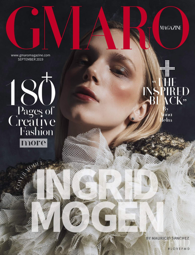 Ingrid Mogen featured on the Gmaro Magazine cover from September 2019