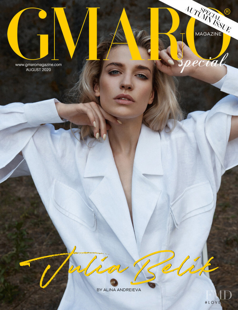 Julia Belik featured on the Gmaro Magazine cover from August 2020