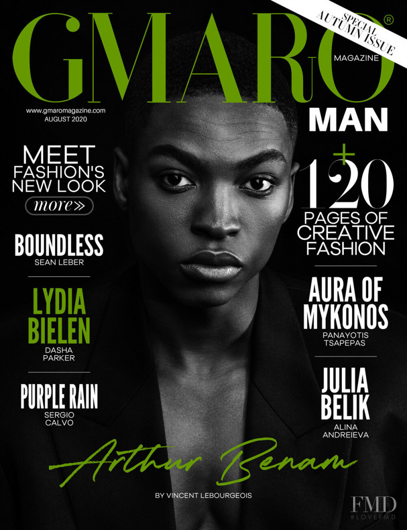 Arthur Benam featured on the Gmaro Magazine cover from August 2020