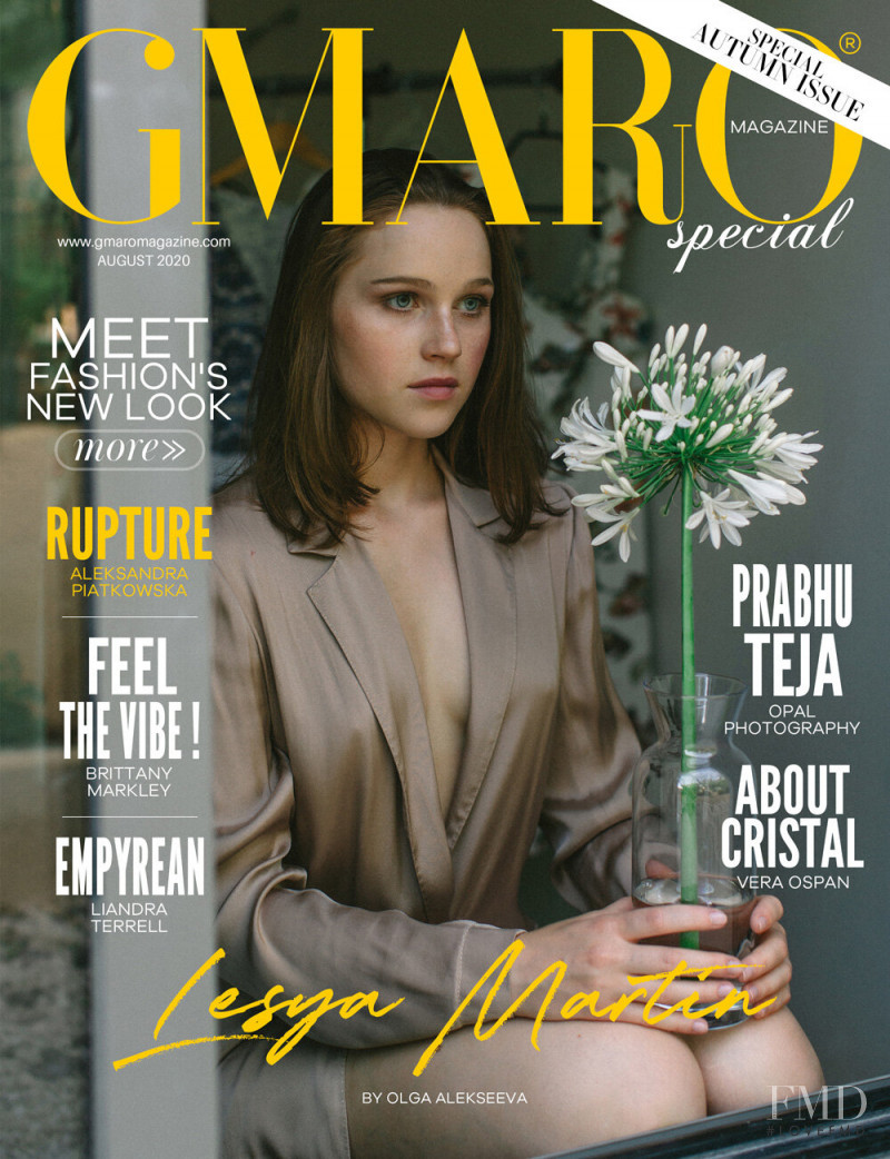 Lesya Martin featured on the Gmaro Magazine cover from August 2020
