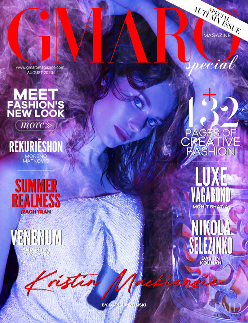 Kristin Mackienzie featured on the Gmaro Magazine cover from August 2020