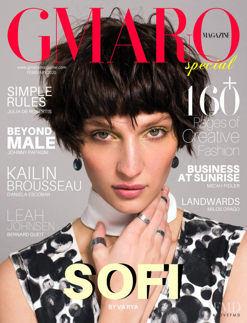 Sofia featured on the Gmaro Magazine cover from February 2020