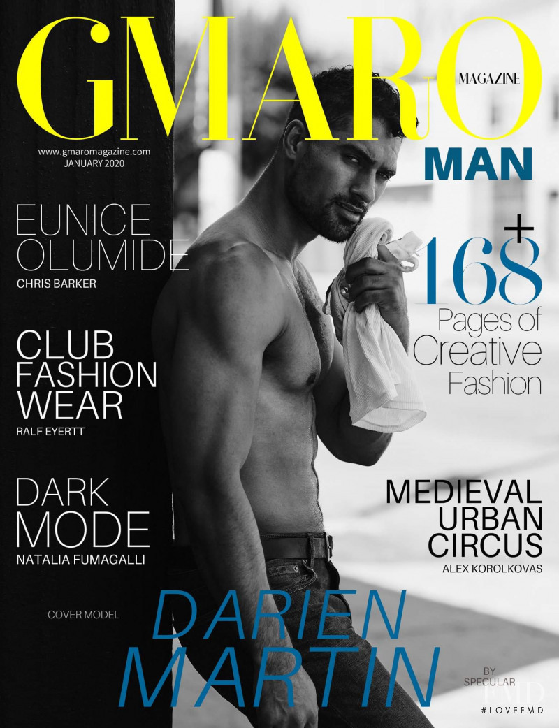 Darien Martin featured on the Gmaro Magazine cover from January 2020