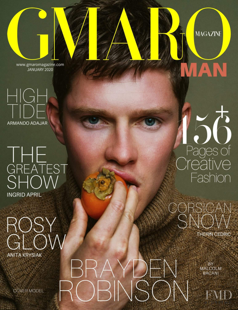 Brayden Robinson featured on the Gmaro Magazine cover from January 2020