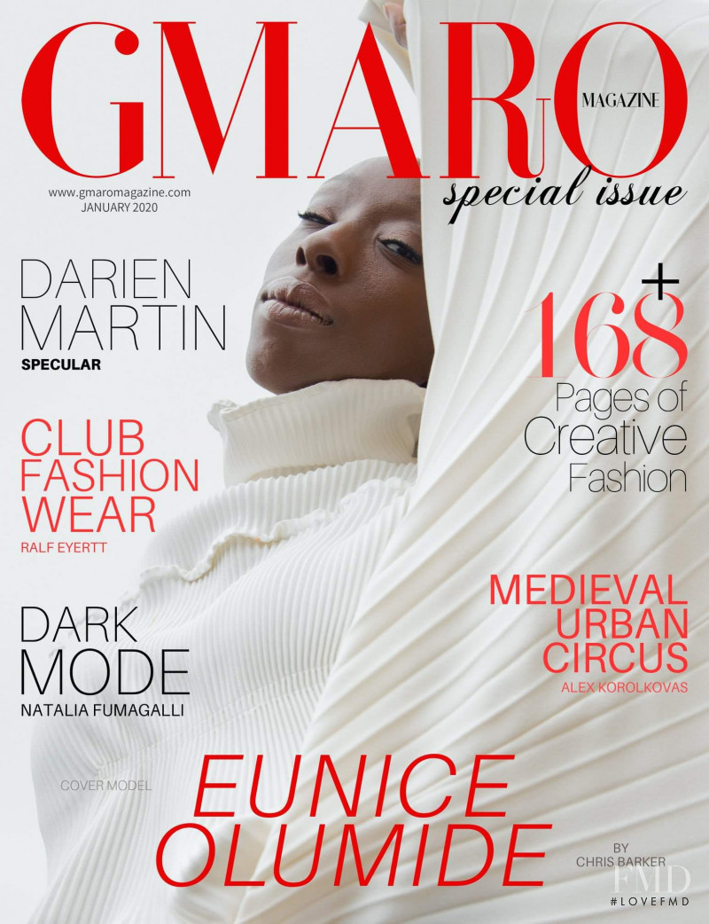 Eunice Olumide featured on the Gmaro Magazine cover from January 2020