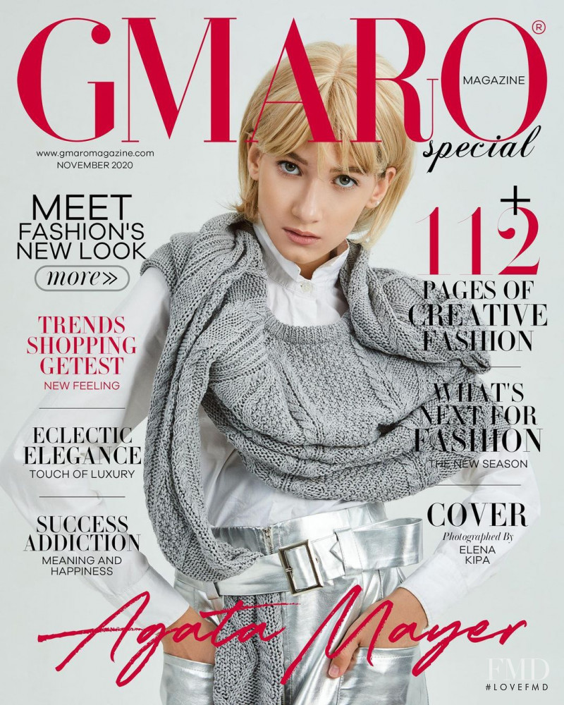 Agata Mayer featured on the Gmaro Magazine cover from November 2020