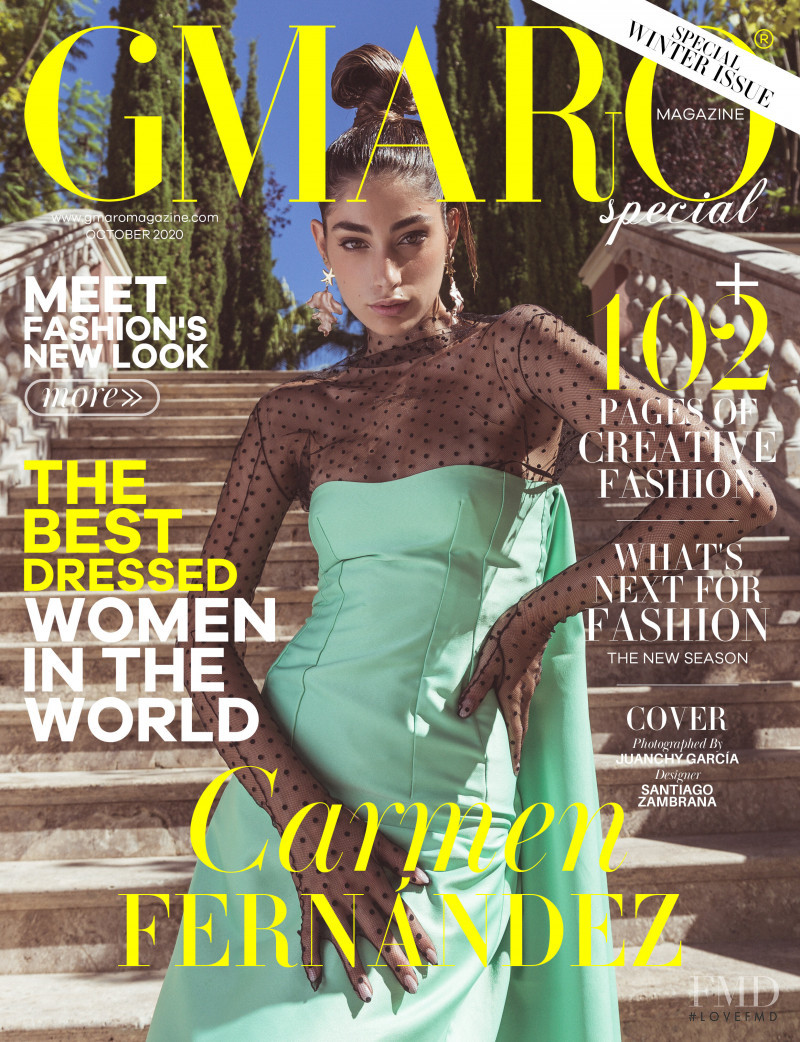 Carmen Fernandez featured on the Gmaro Magazine cover from October 2020