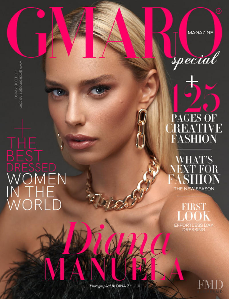 Diana Manuela featured on the Gmaro Magazine cover from October 2020