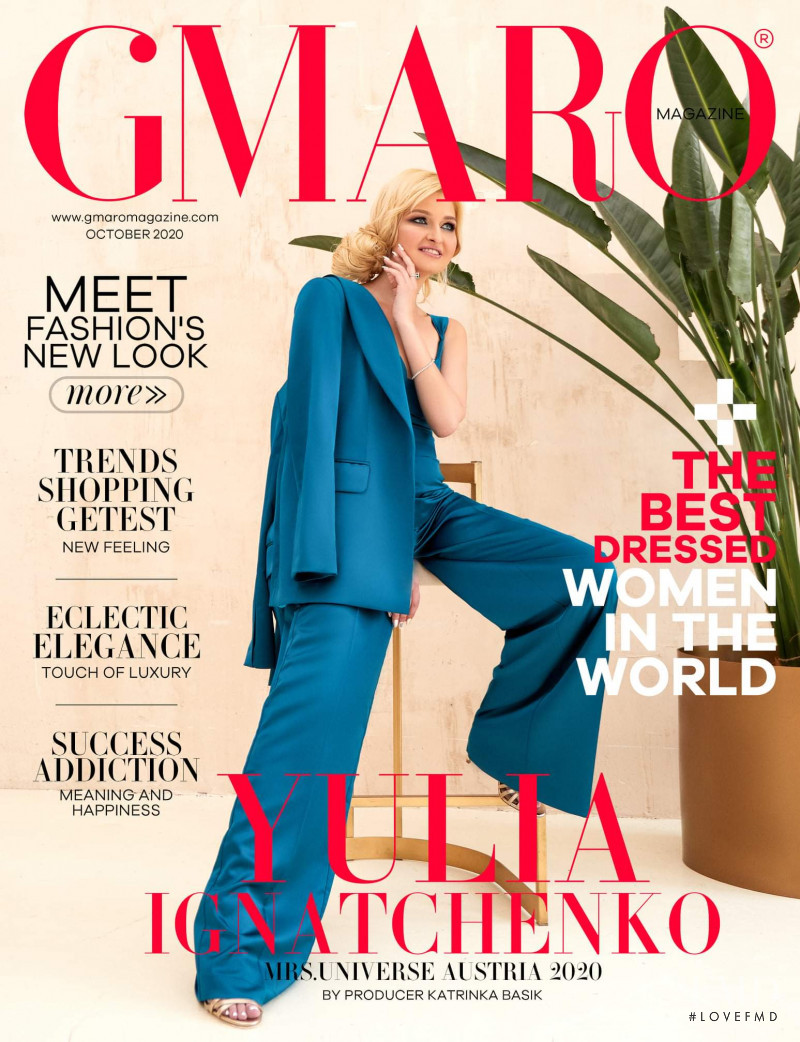 Yulia Ignatchenko featured on the Gmaro Magazine cover from October 2020