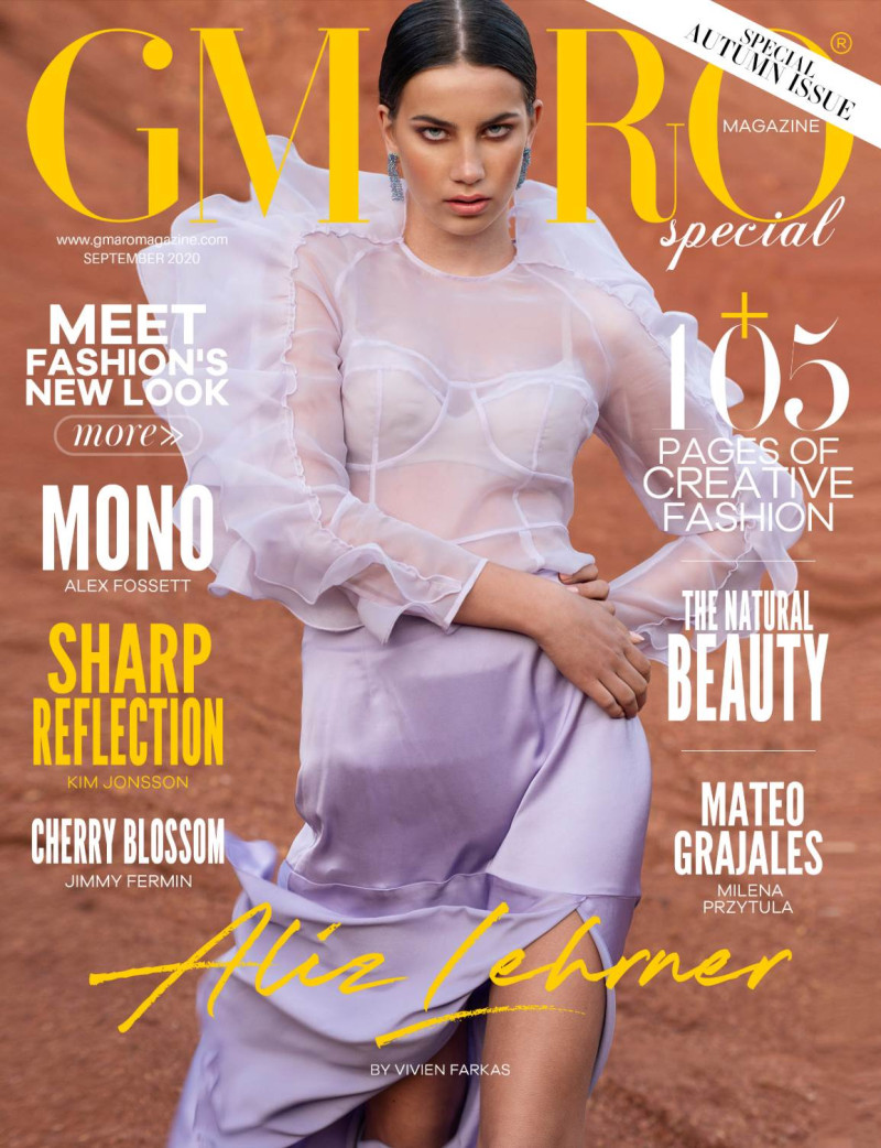 Aliz Lehrner featured on the Gmaro Magazine cover from September 2020