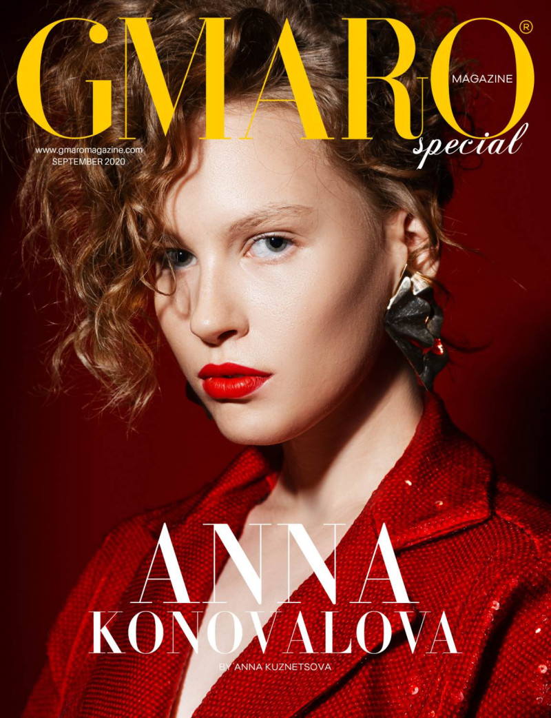 Anna Konovalova featured on the Gmaro Magazine cover from September 2020