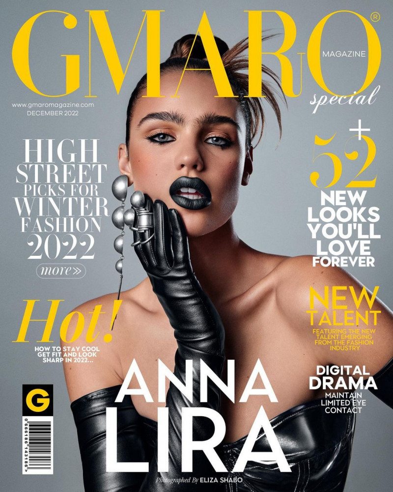 Anna Lira featured on the Gmaro Magazine cover from December 2022