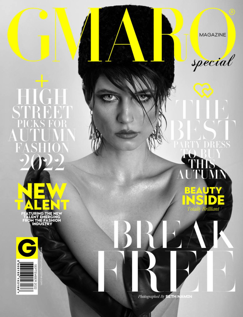 Cristina Rouge featured on the Gmaro Magazine cover from September 2022