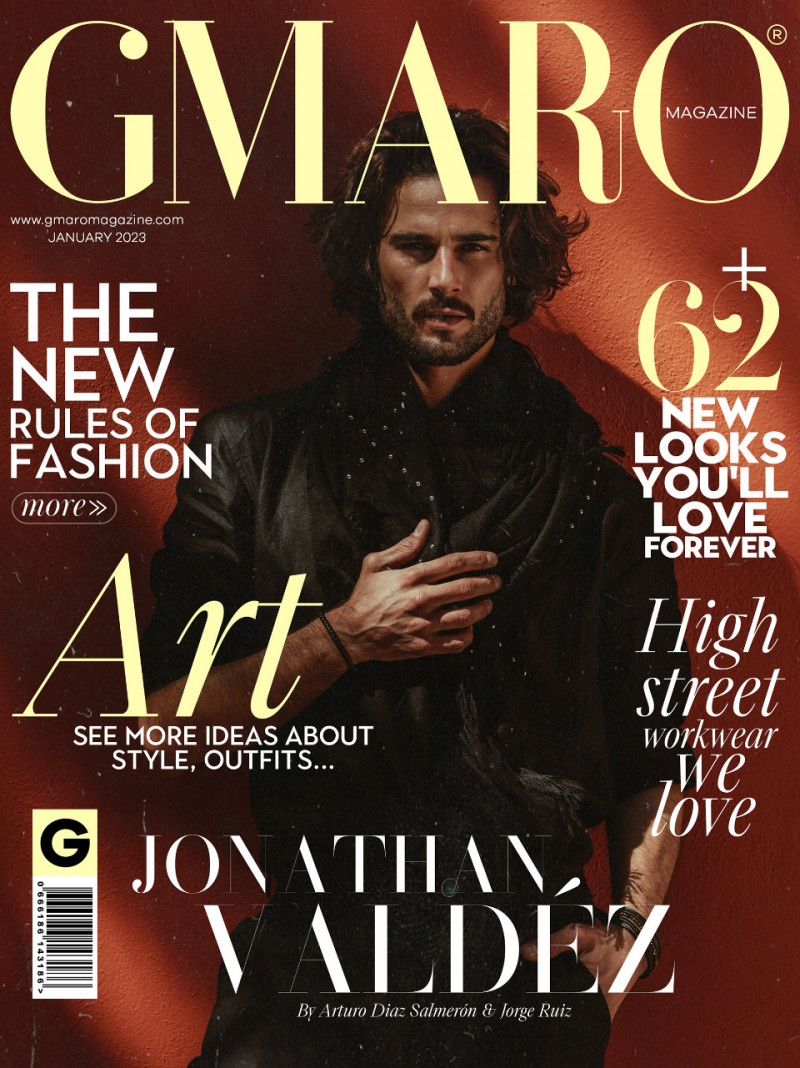 Jonathan Valdez featured on the Gmaro Magazine cover from January 2023