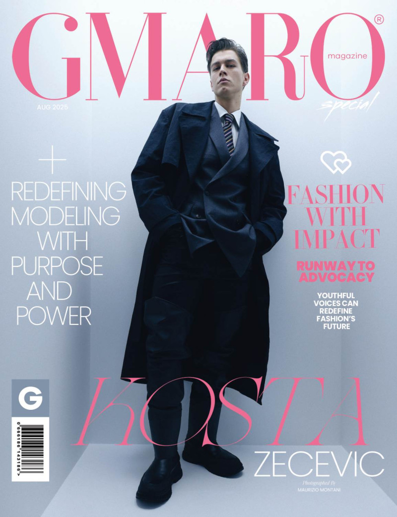 Kosta Zecevic featured on the Gmaro Magazine cover from August 2025