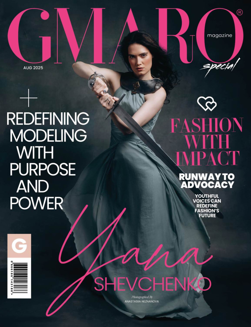 Yana Shevchenko featured on the Gmaro Magazine cover from August 2025