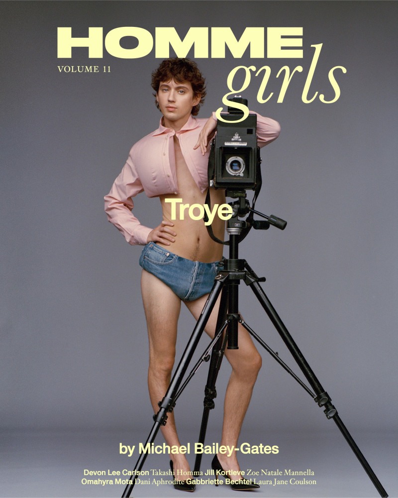 Troye Sivan featured on the Homme Girls cover from March 2024