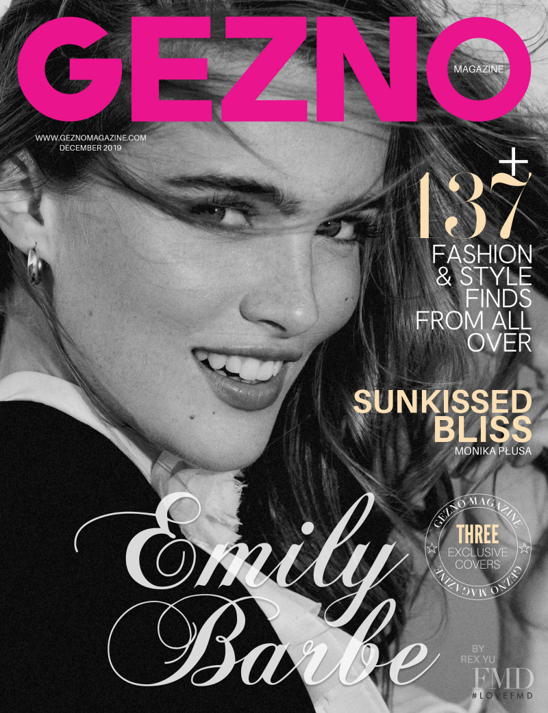 Emily Barbe featured on the Gezno cover from December 2019