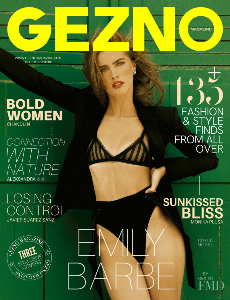 Emily Barbe featured on the Gezno cover from December 2019