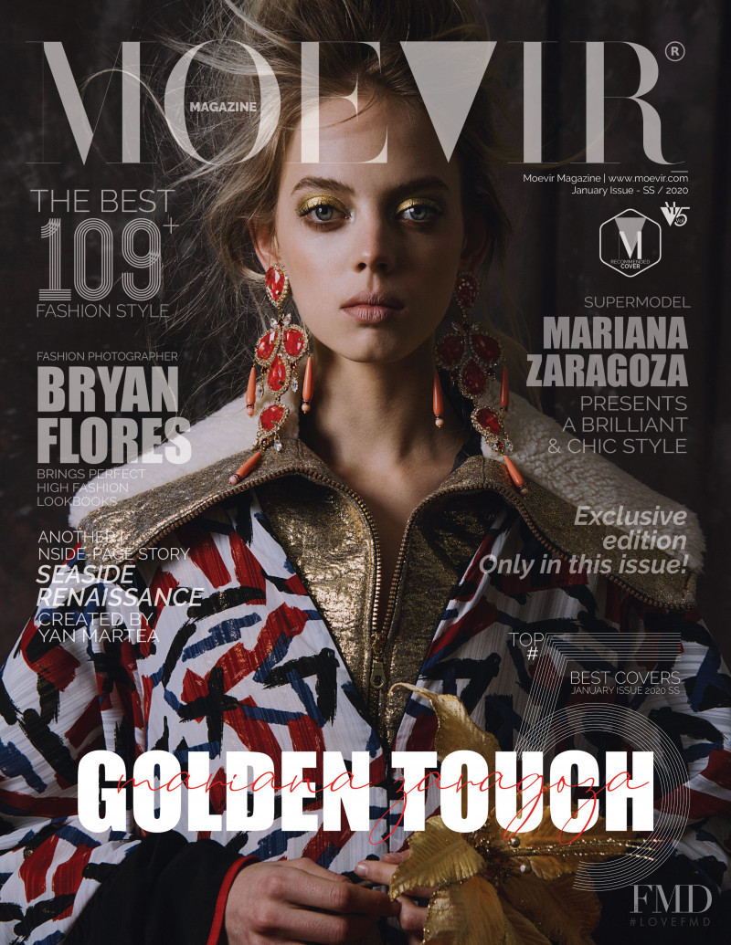 Mariana Zaragoza featured on the Moevir cover from January 2020