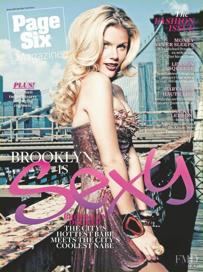 Brooklyn Decker featured on the Page Six Magazine cover from September 2010
