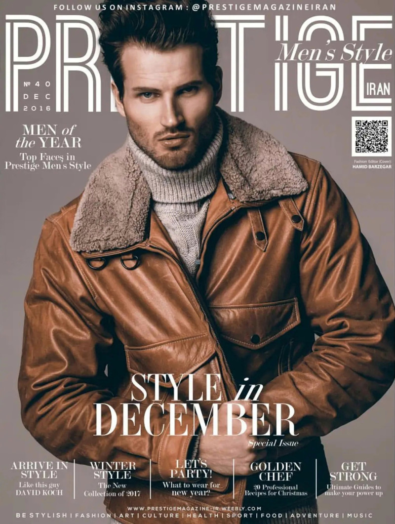  featured on the Prestige Men\'s Style Iran cover from December 2016